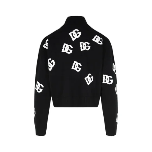 Dg Logo Intarsia High Neck Sweater