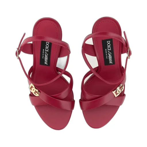 Logo Plaque High Heel Sandals