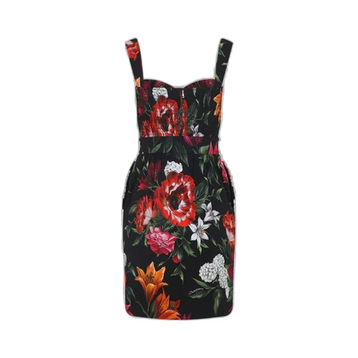 Floral Printed Sleeveless Midi Dress