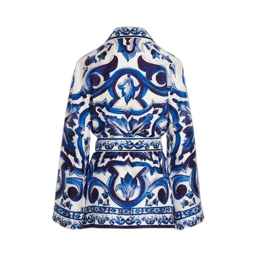 Majolica-Print Long-Sleeved Shirt