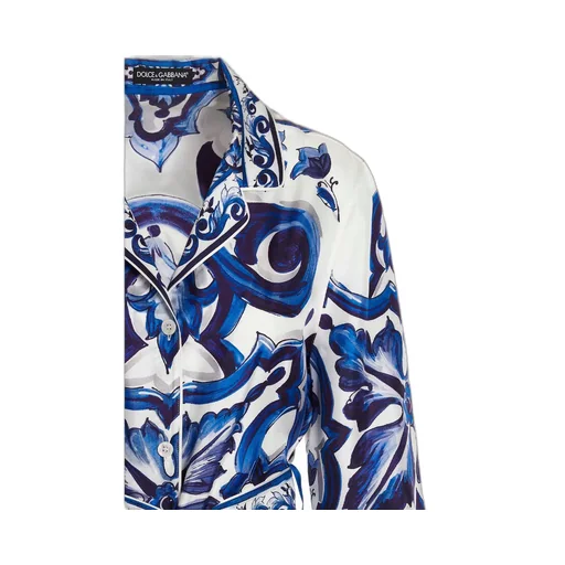 Majolica-Print Long-Sleeved Shirt