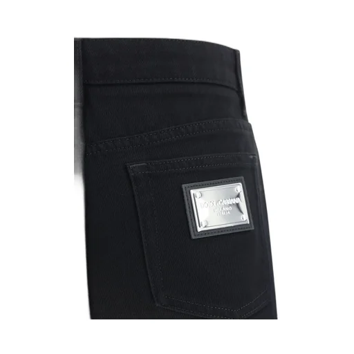 Logo Plaque Denim Shorts