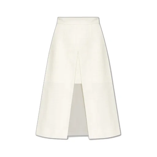 Front Slit Midi Skirt