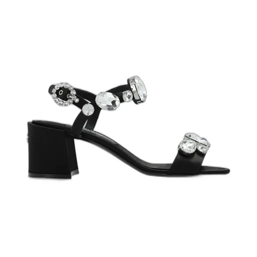 Gemstone Embellishment Heeled Sandals