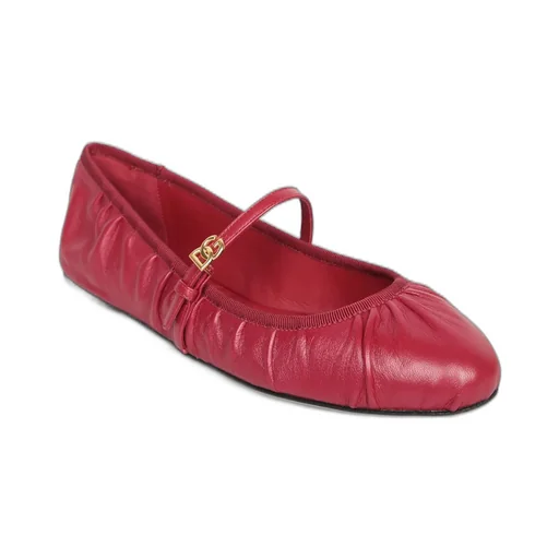 Dg Logo Plaque Ballet Flats