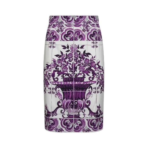 Graphic Printed Midi Skirt