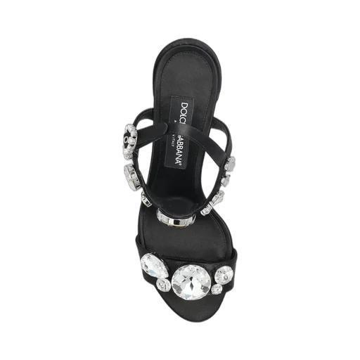Gemstone Embellishment Heeled Sandals