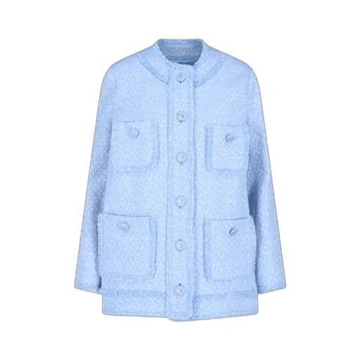 Single-Breasted Raschel Tweed Jacket