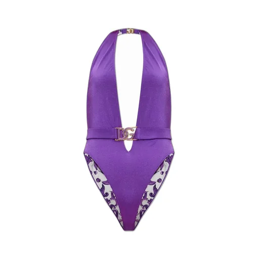 Dg Plaque One Piece Swimsuit