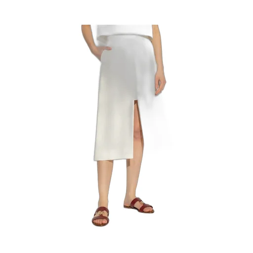Front Slit Midi Skirt