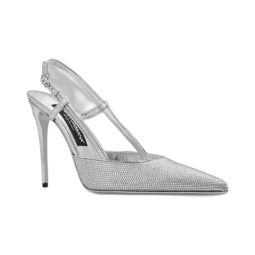 Crystal-Embellished Pointed-Toe Pumps