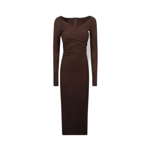 Long-Sleeved Midi Dress