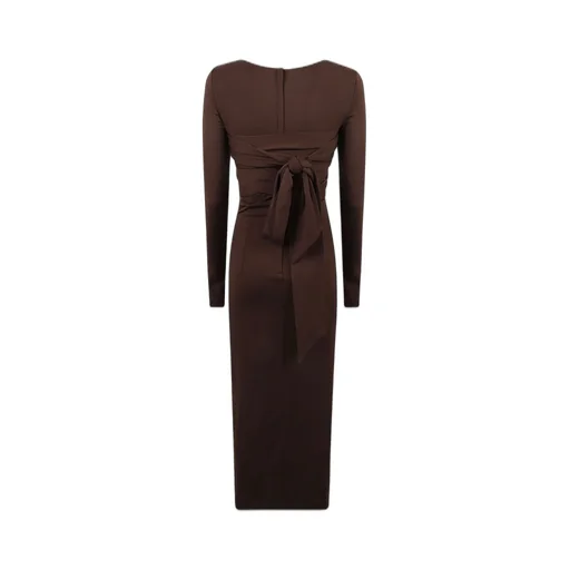 Long-Sleeved Midi Dress