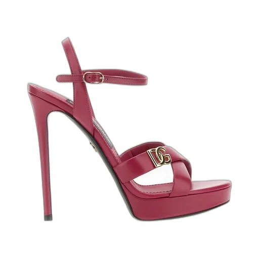 Logo Plaque High Heel Sandals