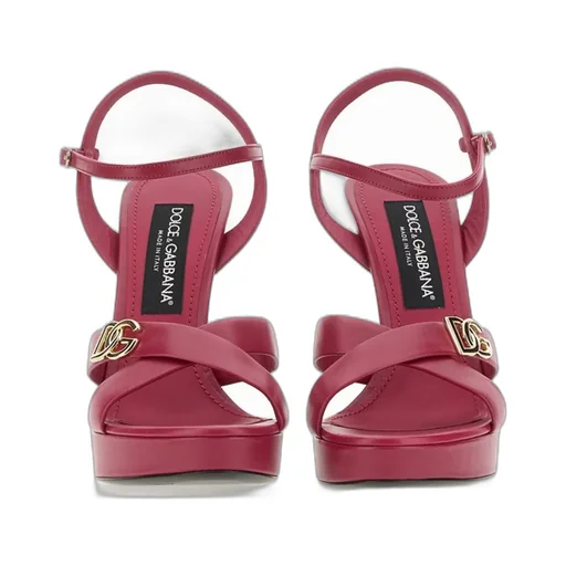 Logo Plaque High Heel Sandals