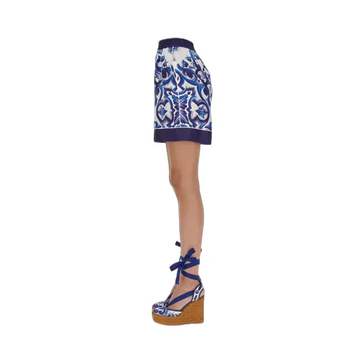 Majolica-Printed Twill Pajama Shorts