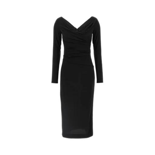 V-Neck Draped Dress