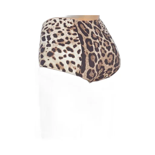 Leopard Print Bikini Shorts