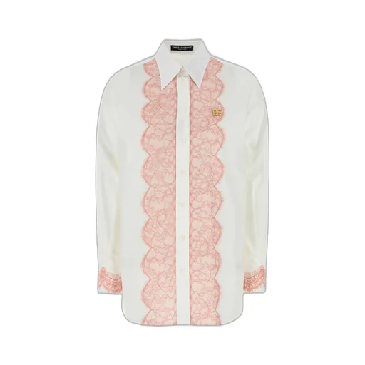 Lace Detailed Oversize Poplin Shirt