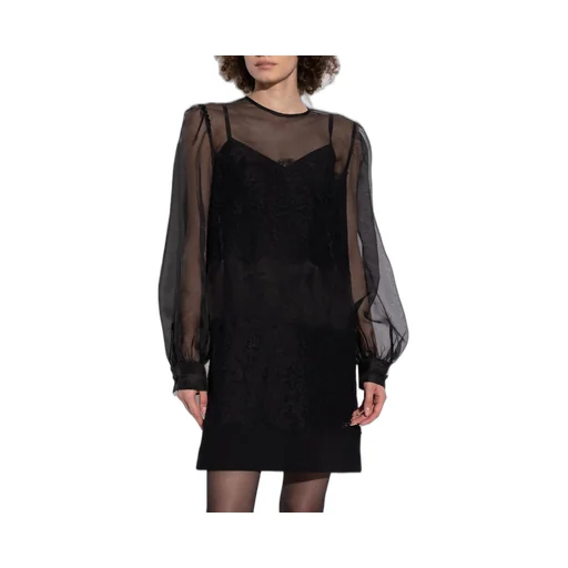 Lace Inlay Mini Dress