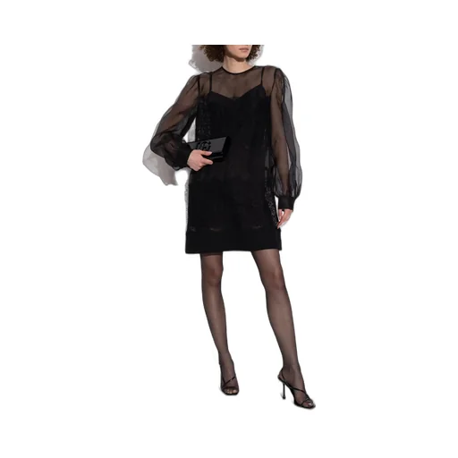 Lace Inlay Mini Dress