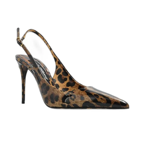 Leopard-Printed Slingback Pumps
