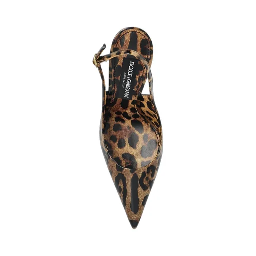 Leopard-Printed Slingback Pumps