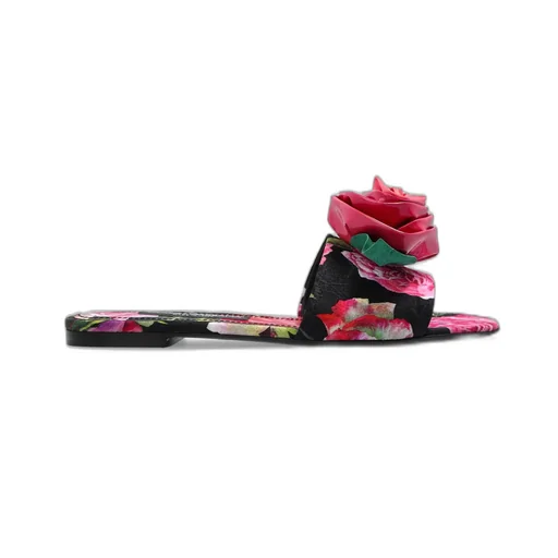 Floral Detailed Slip-On Slides
