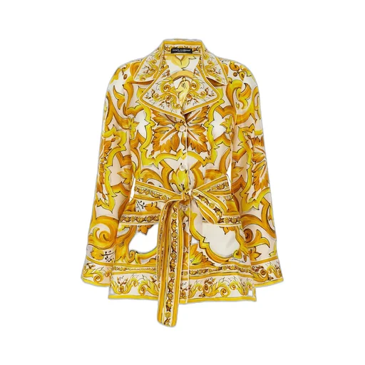 Majolica Printed Twill Pajama Shirt