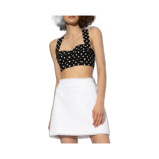 Polka-Dot Printed Corset Top