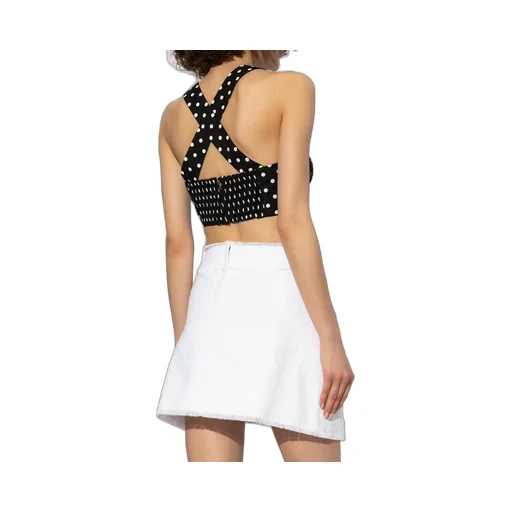 Polka-Dot Printed Corset Top