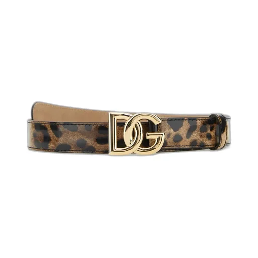 Leopard-Printed Buckle Belt