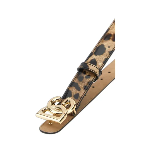 Leopard-Printed Buckle Belt