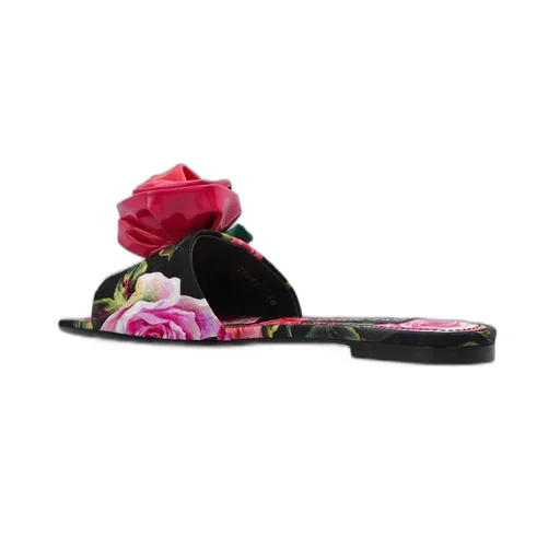 Floral Detailed Slip-On Slides