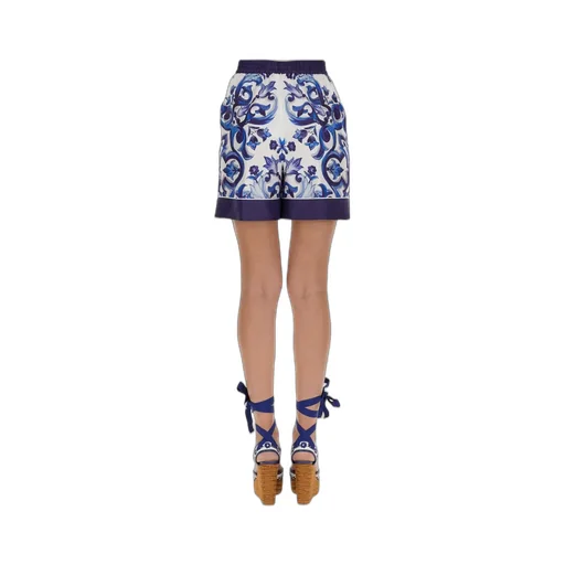 Majolica-Printed Twill Pajama Shorts
