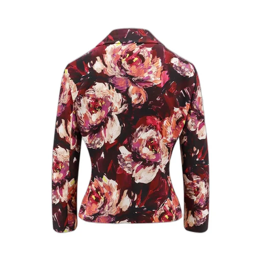 Floral Printed Slim-Fit Blazer
