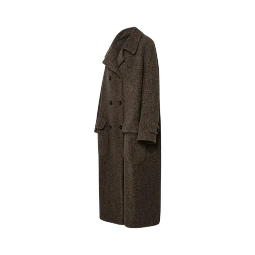 Double-Breasted Mid-Length Coat