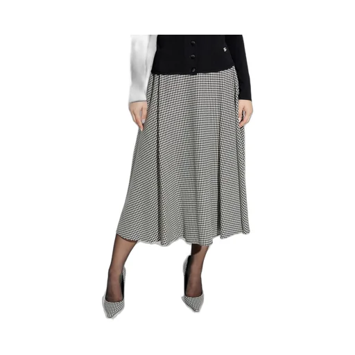 Houndstooth Midi Skirt