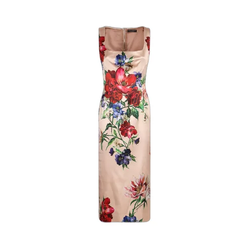 Floral Printed Sleeveless Midi Dress