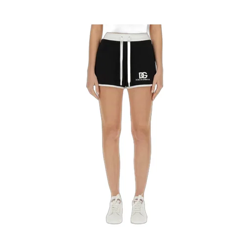 Dg Logo Embroidered Jersey Shorts