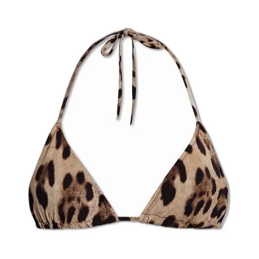 Leopard-Printed Tie Fastened Bikini Top