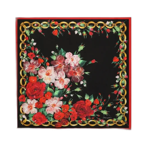 Rose Printed Twill Scarf