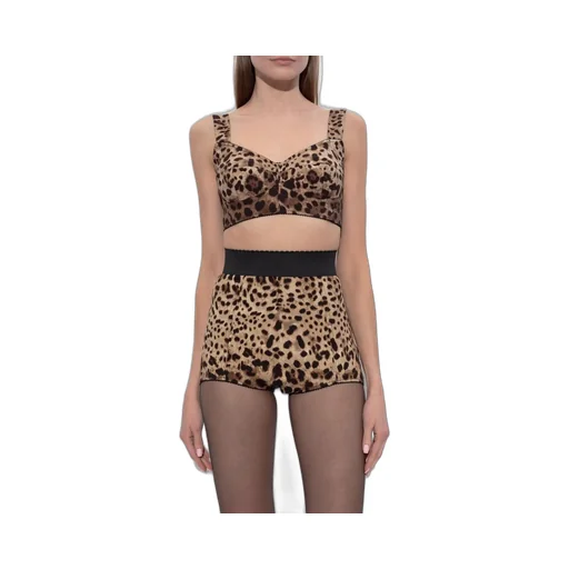 Leopard Printed Bustier Top