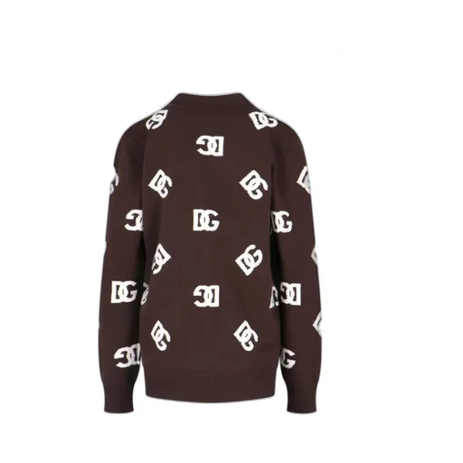 Dg Monogram V-Neck Cardigan