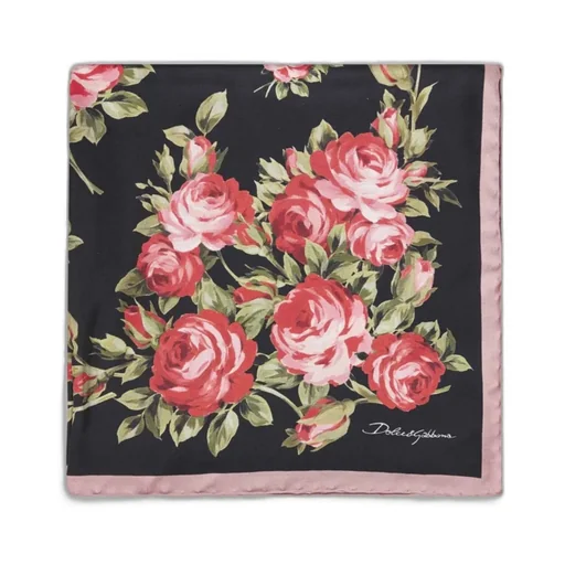 Rose Bouquet-Printed Twill Scarf