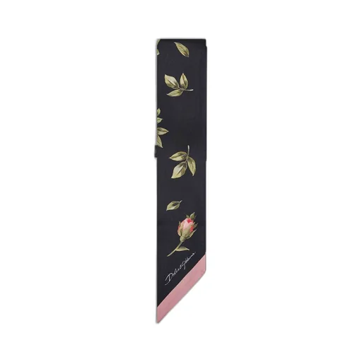 Rose Bouquet-Printed Twill Scarf