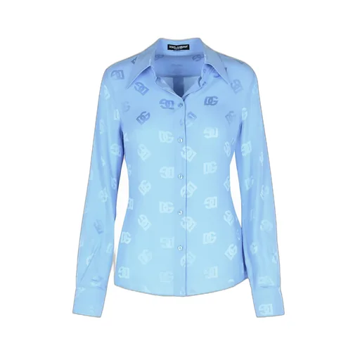 Monogram-Jacquard Long-Sleeved Shirt