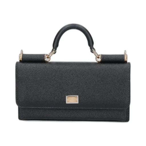 Logo Plaque Foldover Top Clutch Bag