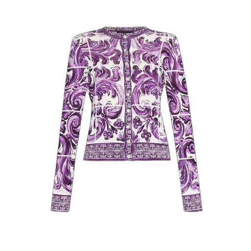Majolica Printed Cardigan