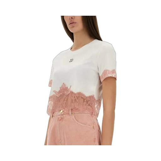Dg Logo Plaque Cropped Jersey T-Shirt